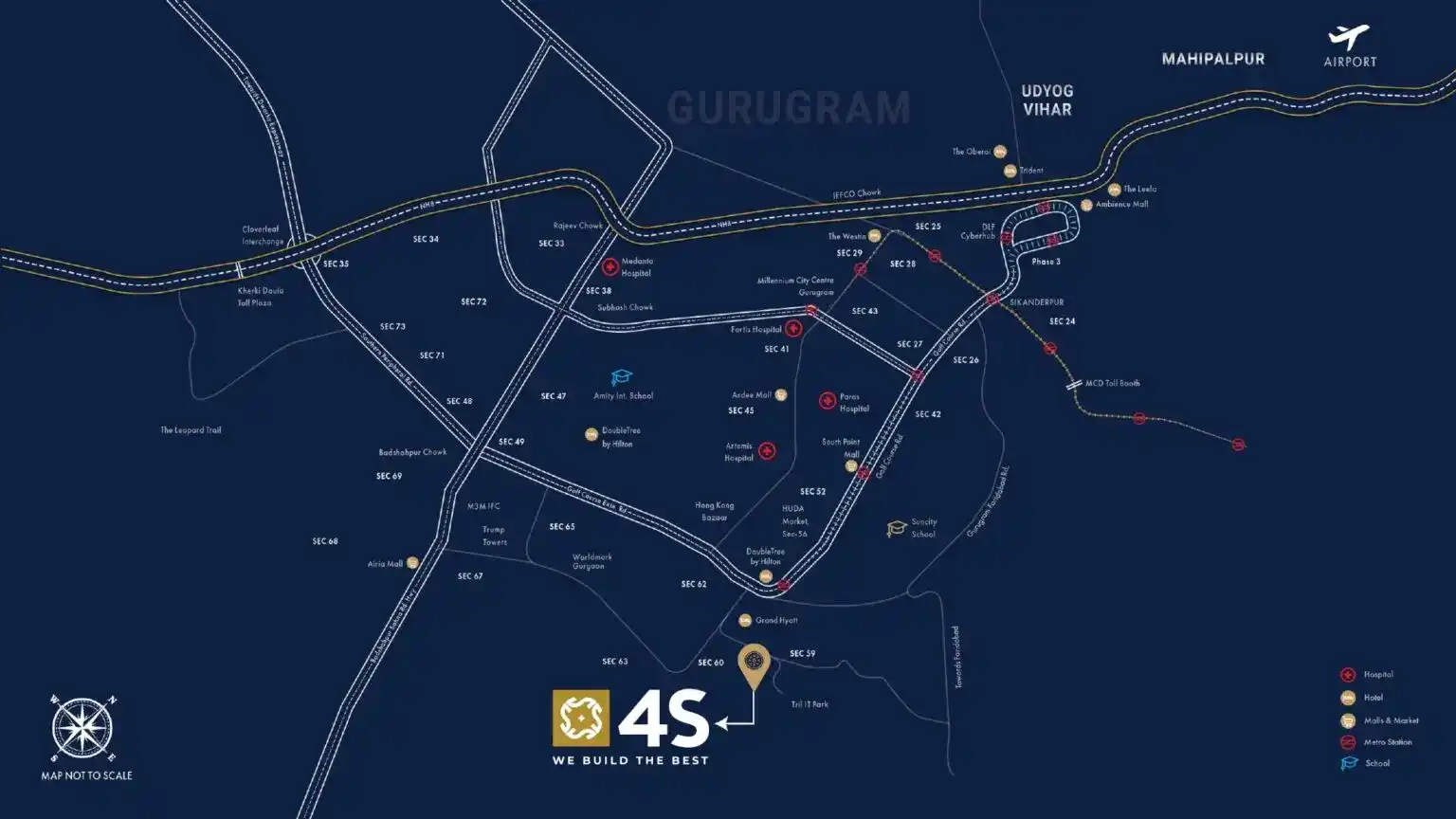 4S The AURRUM Sector 59, Golf Course Ext Road, Gurgaon