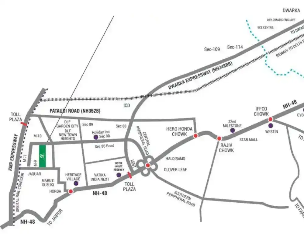 JMS The MAJESTIC, sector 9 Harsaru Manesar, Price Floor Plan
